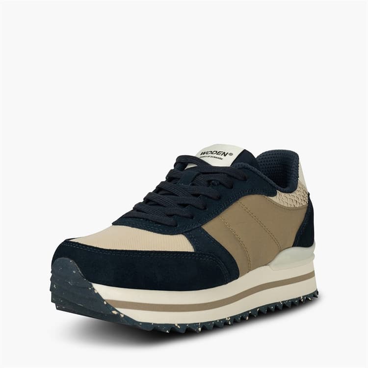 Woden Dames Ronja Plateau Sneakers 154 Navy Multi