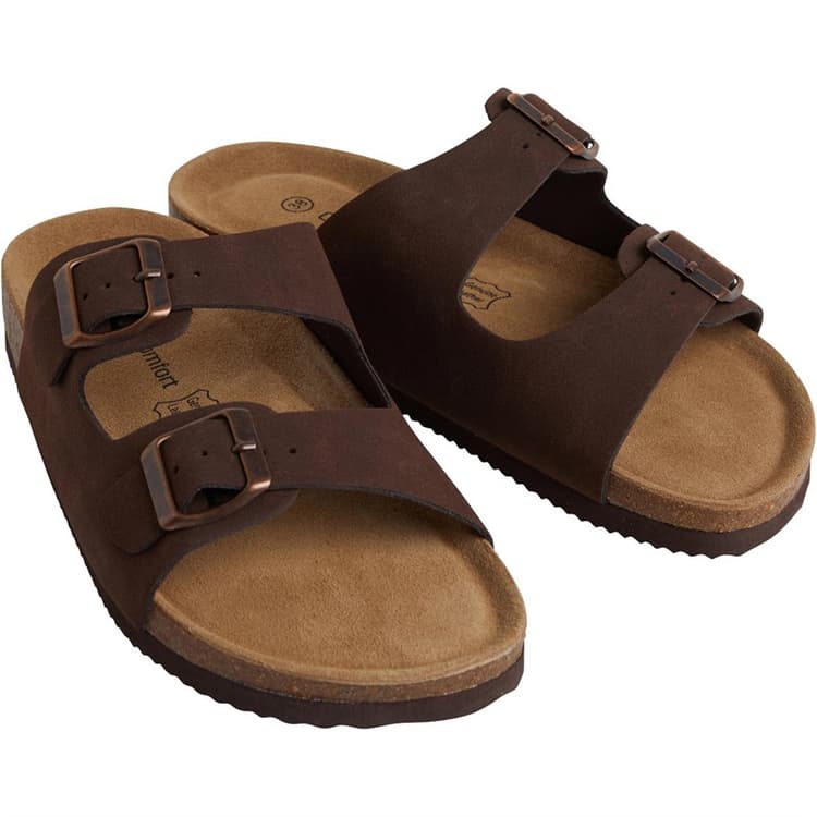 CPH Comfort Sandalen met Twee Bandjes Donkerbruin