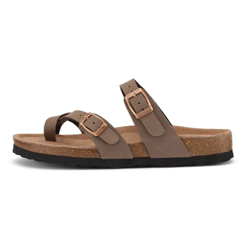 CPH Comfort Sandalen Dames Bio Cross Over Taupe - Afbeelding 1