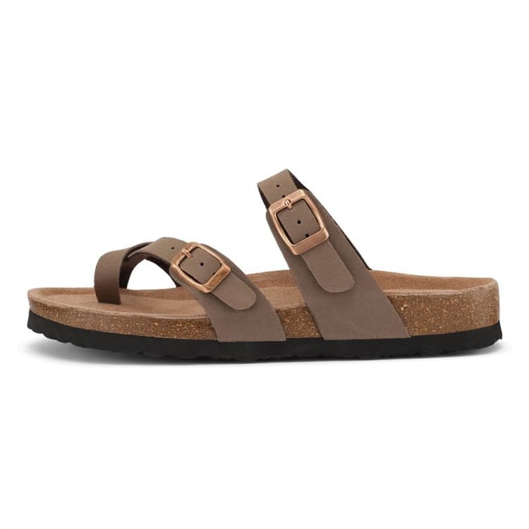 CPH Comfort Sandalen Dames Bio Cross Over Taupe