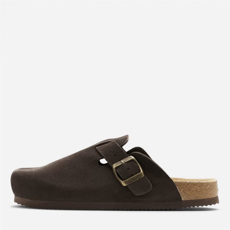 CPH Comfort Kinderen Bio Klompen Suède Sandalen Dark Brown