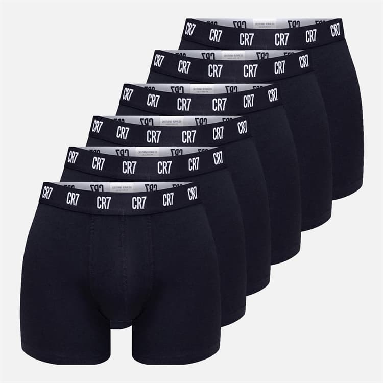 CR7 Heren Basis Zes Pak Trunks Zwart