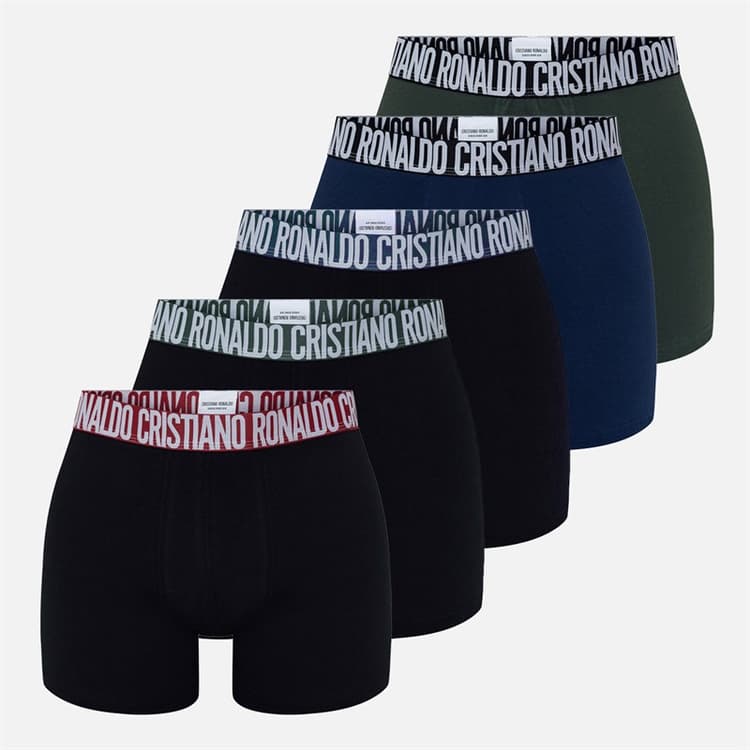 CR7 Heren Basis Vijf Pack Slips Zwart