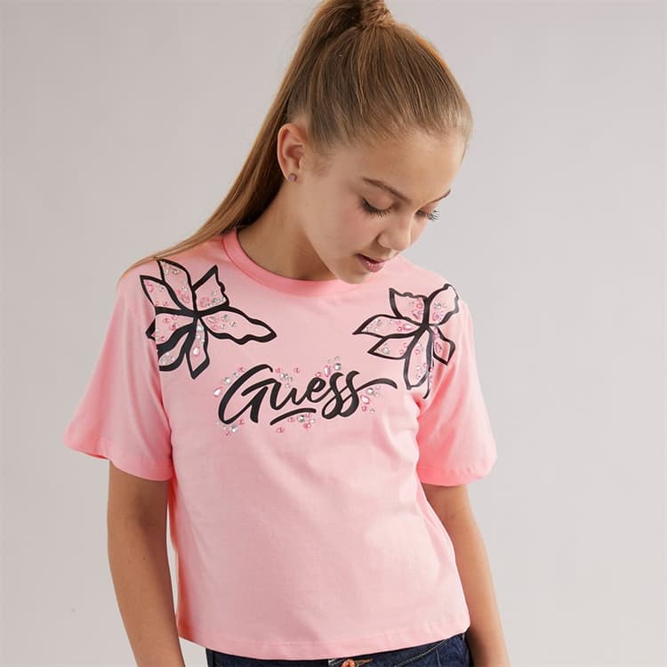Guess Meisjes T-shirt Cotton Candy Pink