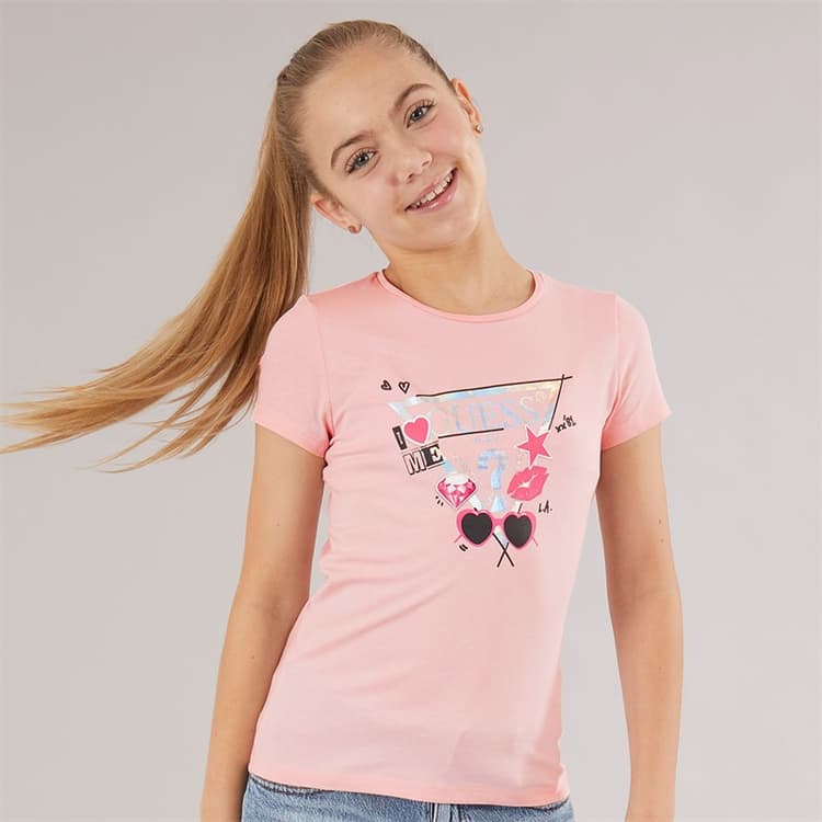 Guess Meisjes T-shirt Cotton Candy Pink