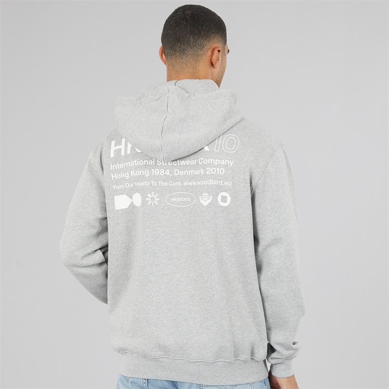Sweat à capuche Pacs HKDK hommes Grey Melange - Image 3
