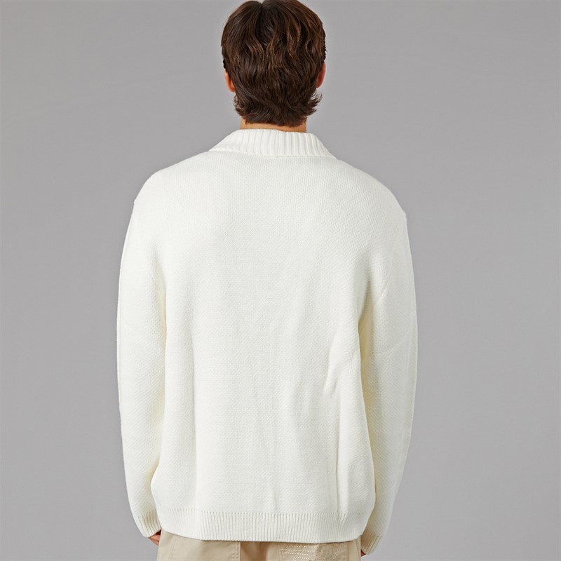 Mężczyźni kardigan FFR France Rugby 120 years Off White – zdjęcie  2