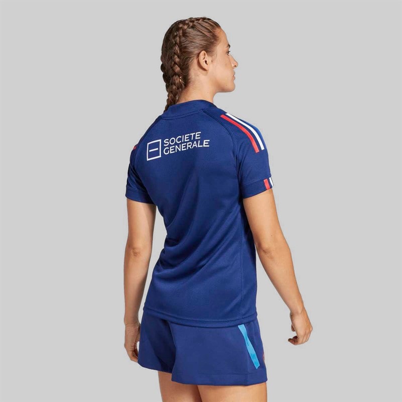 Damen - FFR Frankreich Rugby 24/25 Heimtrikot Dunkelblau - Bild 2