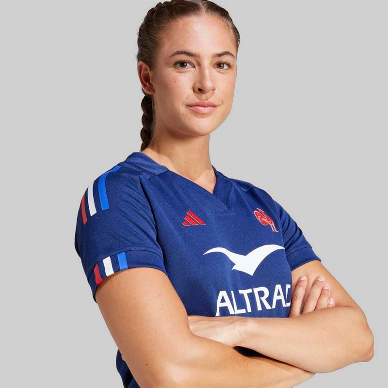 Damen - FFR Frankreich Rugby 24/25 Heimtrikot Dunkelblau - Bild 4