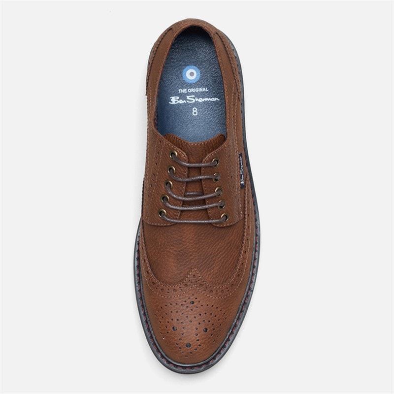 Mężczyźni buty brogowe spitfire Caramel – zdjęcie  3