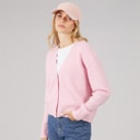 Dames daffie zachte gebreide vest Roze