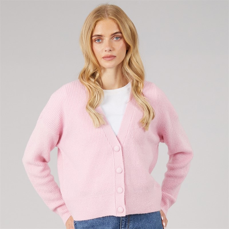 Dames daffie zachte gebreide vest Roze - Afbeelding 3