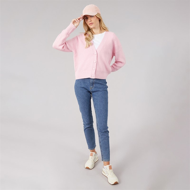 Dames daffie zachte gebreide vest Roze - Afbeelding 4