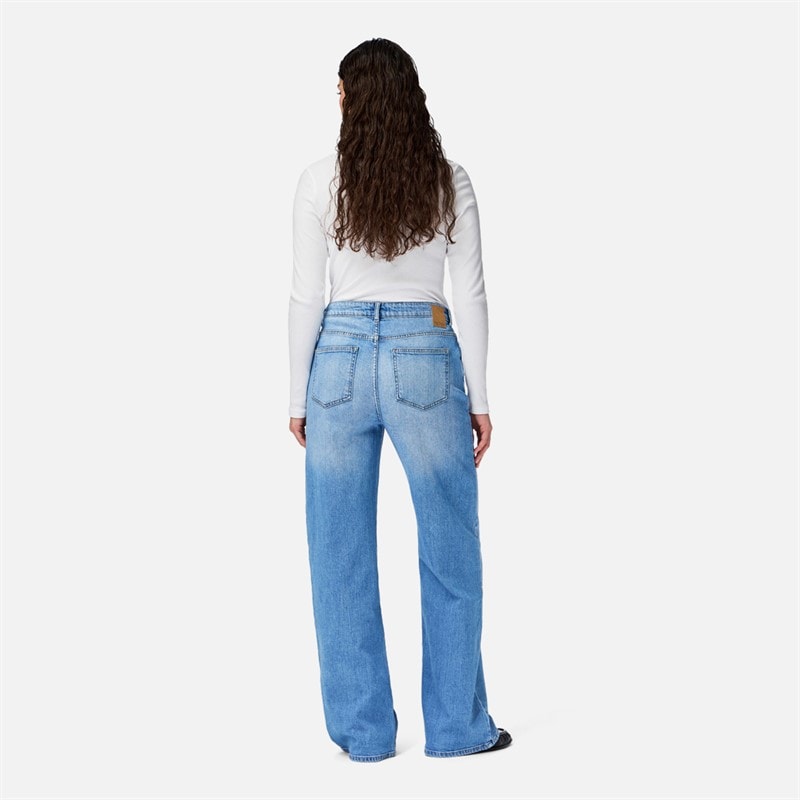 Damen - Ilke Damen Jeans mit weitem Bein Hellblau Denim - Bild 2