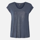 Dames alice glitter t-shirt Ombre Blue