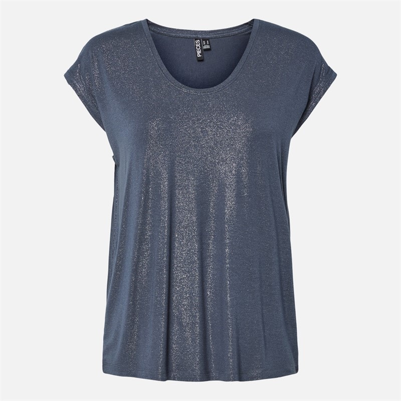 Dames alice glitter t-shirt Ombre Blue - Afbeelding 1
