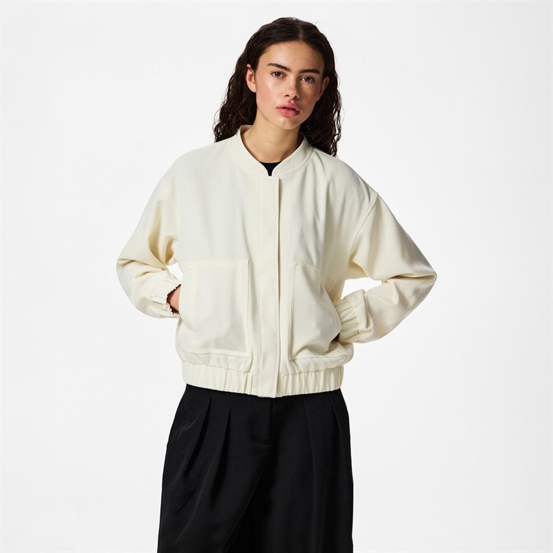 Pieces Damskie kurtka bomber annie - Whisper White