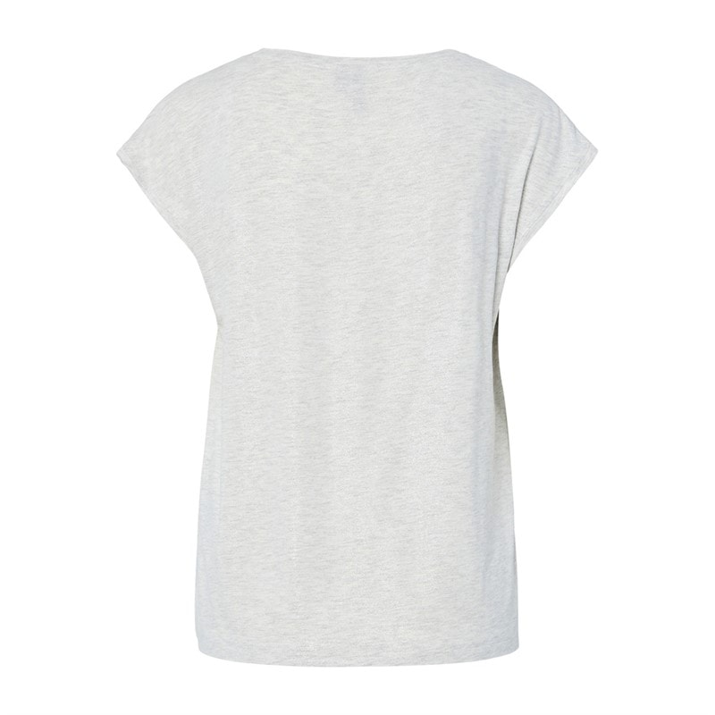 Dames alice glitter t-shirt Light Grey Melange - Afbeelding 2