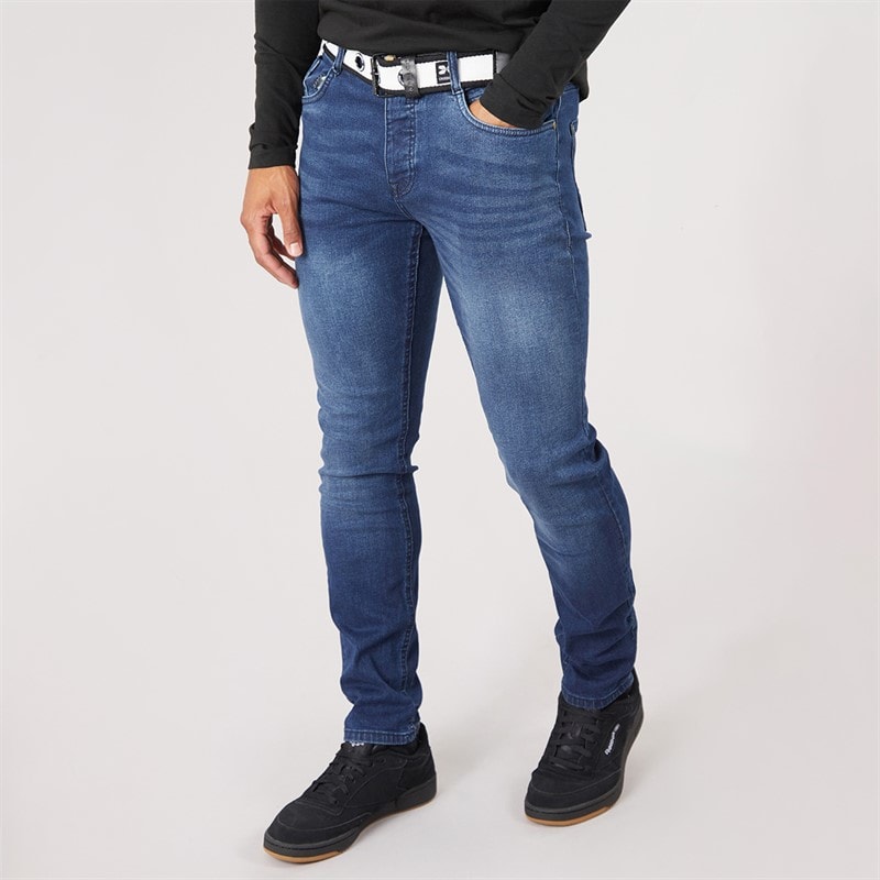 Crosshatch Mężczyźni spodnie jeansowe barbeck slim fit - Dark Wash