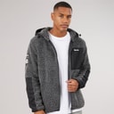 Heren brecon ritsvest van sherpa fleece Black Marl