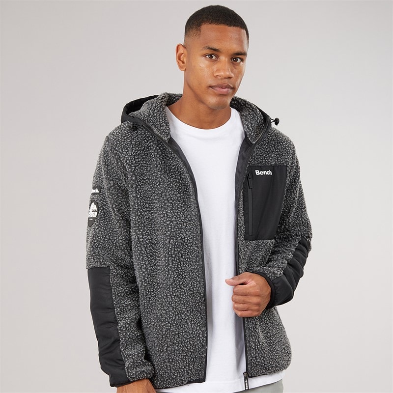 Polaire sherpa zippée Brecon hommes Black Marl - Image 1