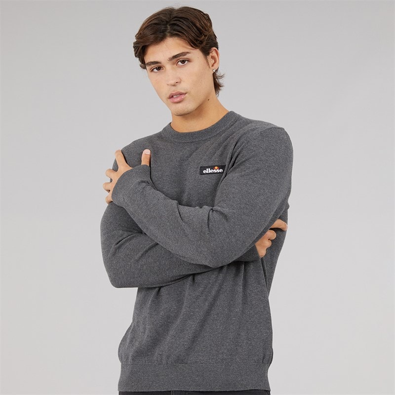 Ellesse Mężczyźni sweter dziergany do noszenia - Dark Grey Marl