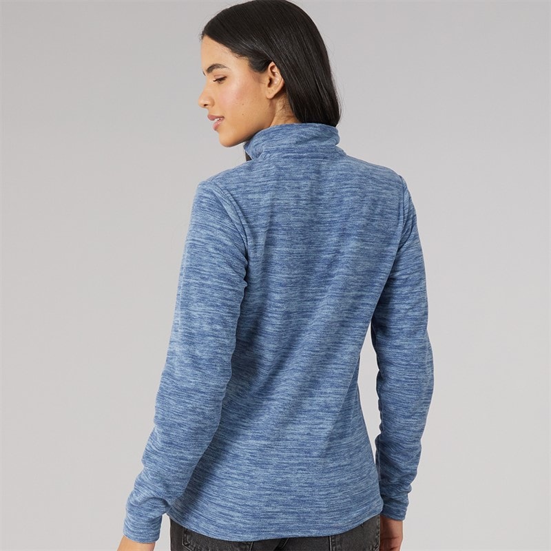 Dames 1/4-rits microfleece top Blauw - Afbeelding 2