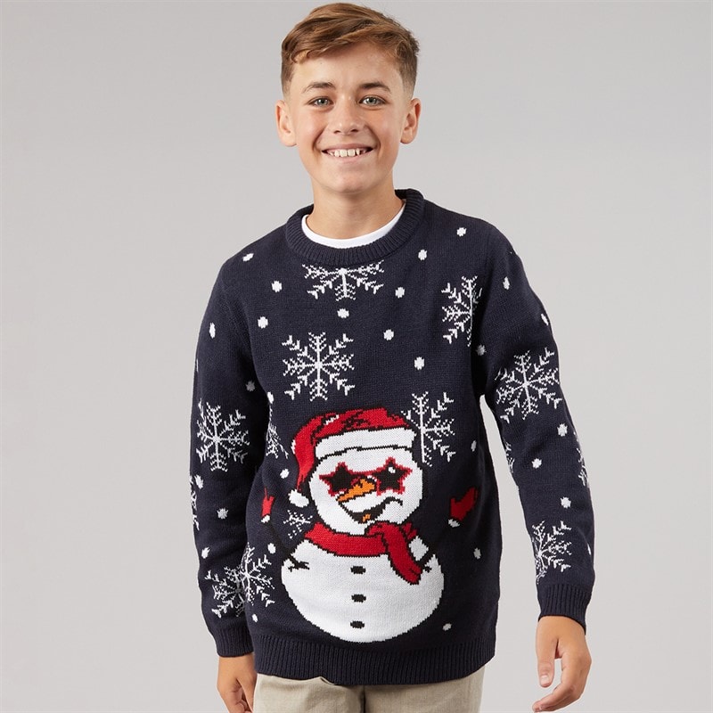 Jungen - Weihnachts-Pullover Navy - Bild 3