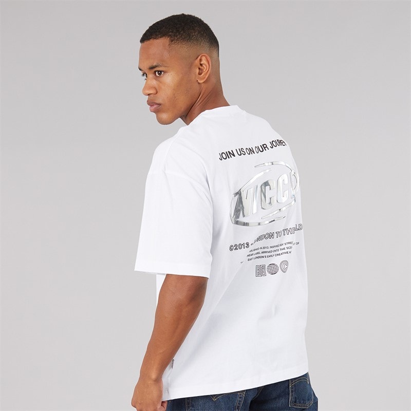 NICCE T-shirt oversize cromo hommes - Blanc