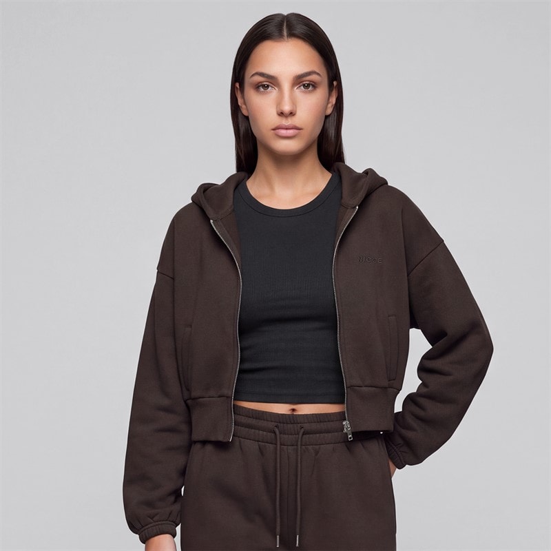 Damen - Valencia Kurzer Kapuzenpullover mit Reißverschluss Americano - Bild 1