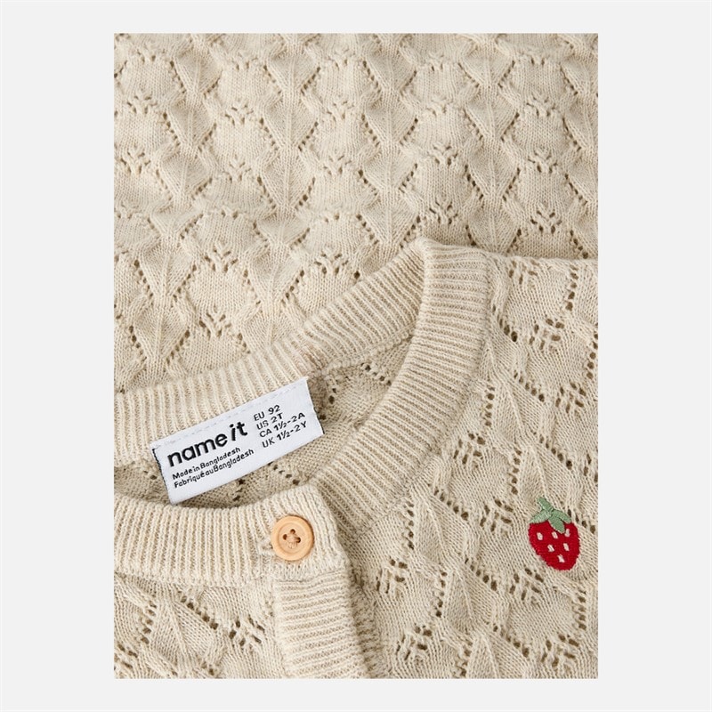 Meisjes himali gebreid vest Peyote Melange - Afbeelding 3