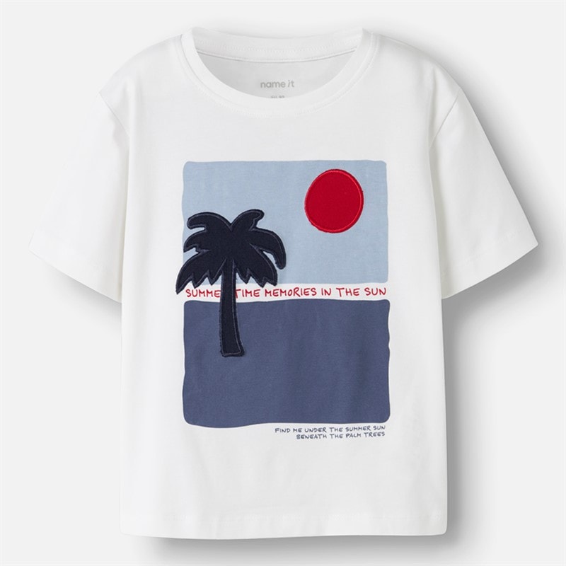 Name It T-shirt James garçons - Bright White