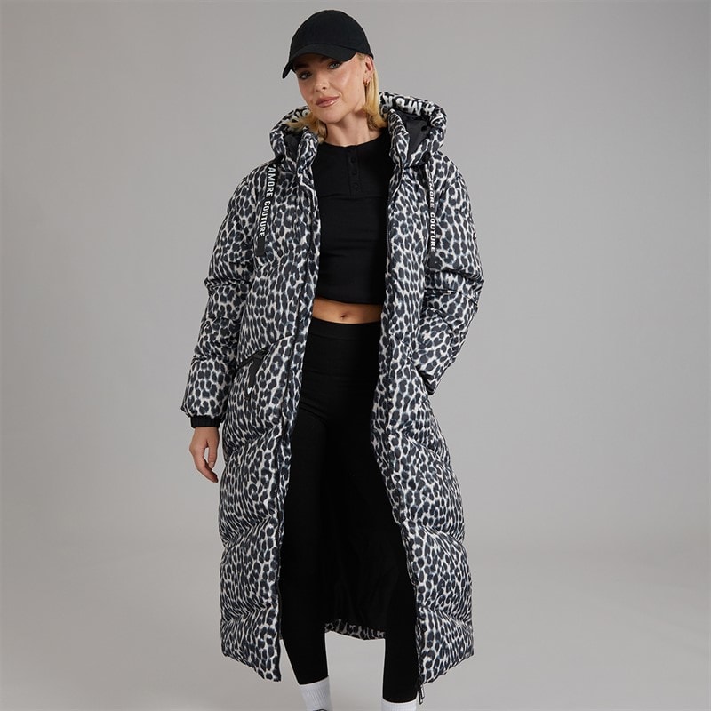 Damen - Thea Lange Wasserdichte Jacke Leopard - Bild 1