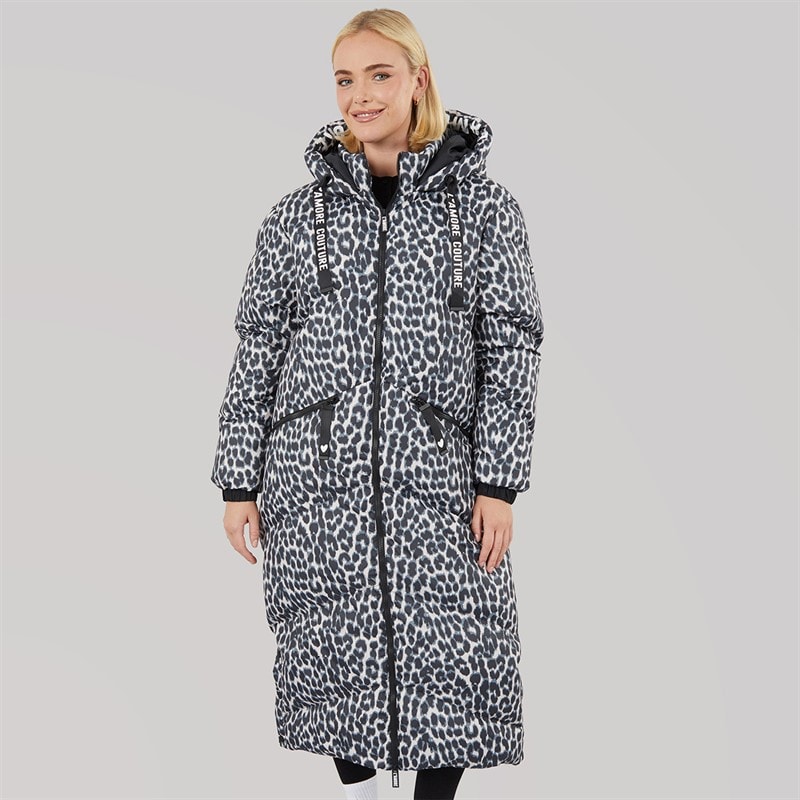 Damen - Thea Lange Wasserdichte Jacke Leopard - Bild 3