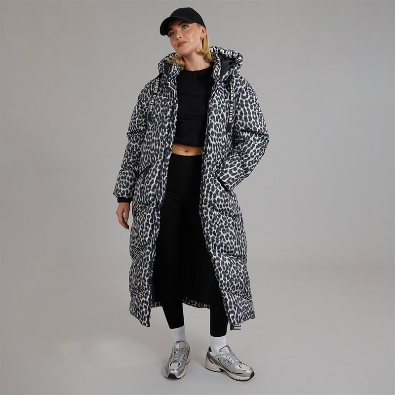 Damen - Thea Lange Wasserdichte Jacke Leopard - Bild 4