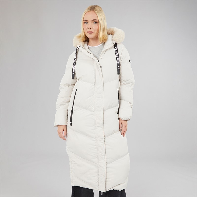Long manteau matelassé Madison femmes Stone - Image 3