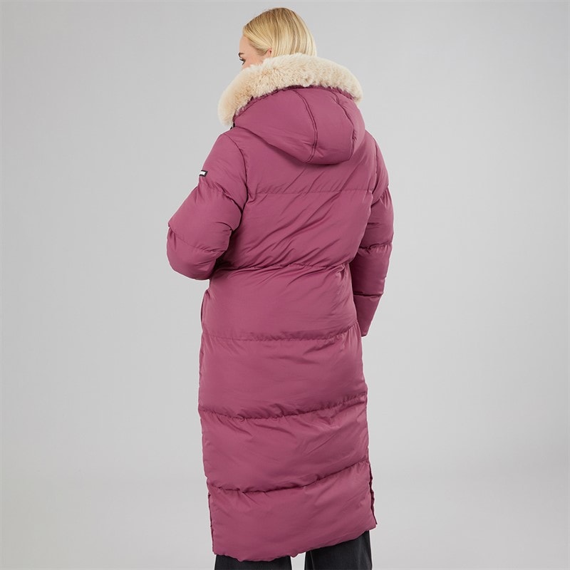 Dames iris lange pufferjas Mauve - Afbeelding 2