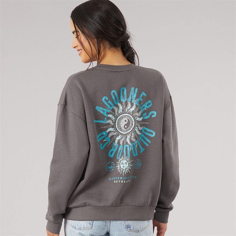Damen - Fogmere Grafik-Sweatshirt Charcoal - Bild 3