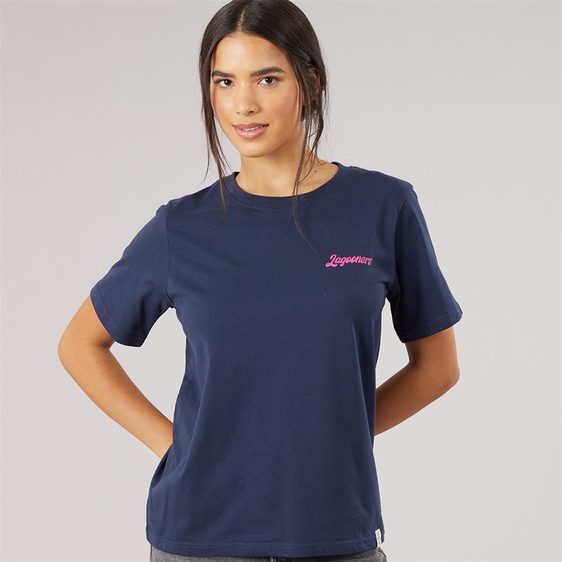 Dames fern t-shirt Navy - Afbeelding 2