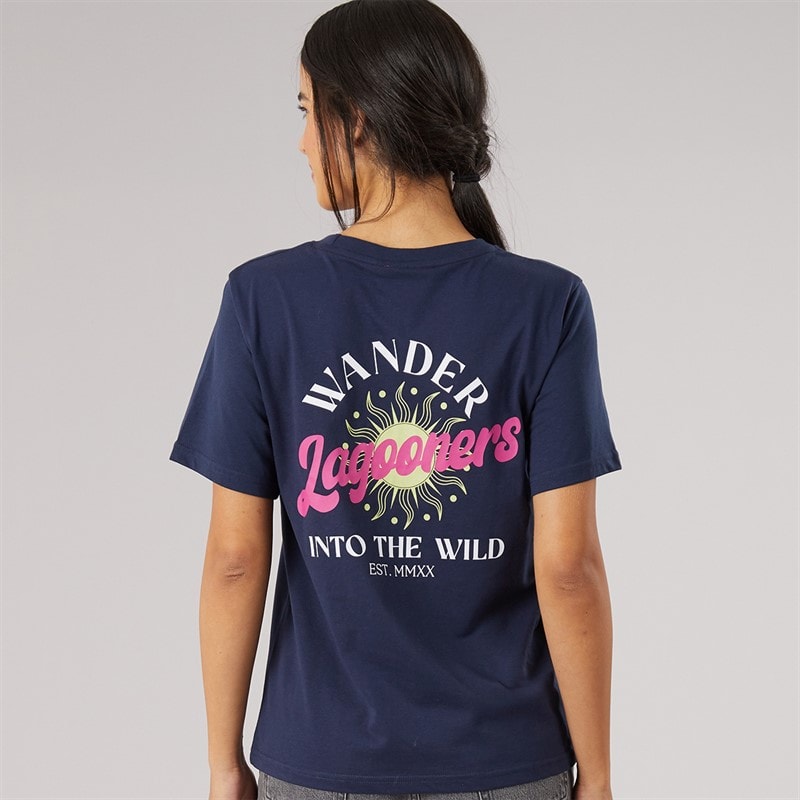 Dames fern t-shirt Navy - Afbeelding 3