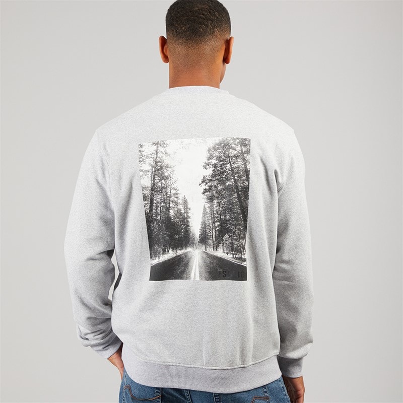 Heren holton crew sweatshirt Light Grey Melange - Afbeelding 3