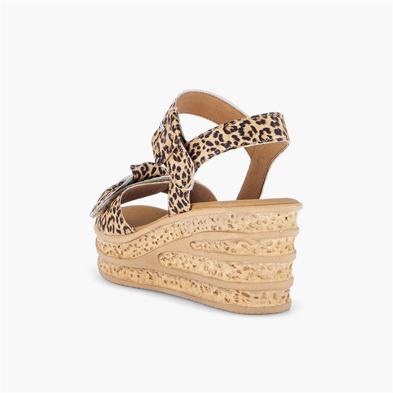 Sandales compensées femmes Leopard - Image 4
