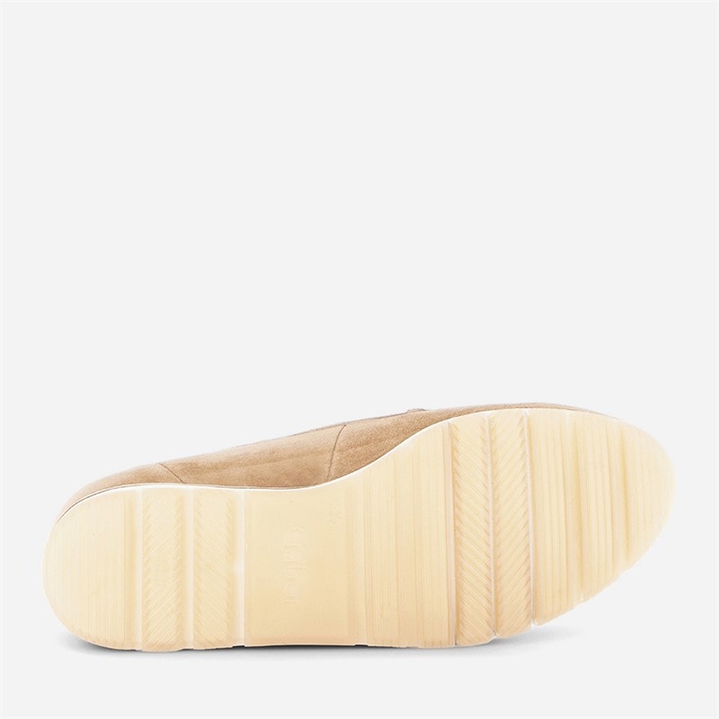 Damen - Keilabsatz Slip-On Schuhe Saddle - Bild 5
