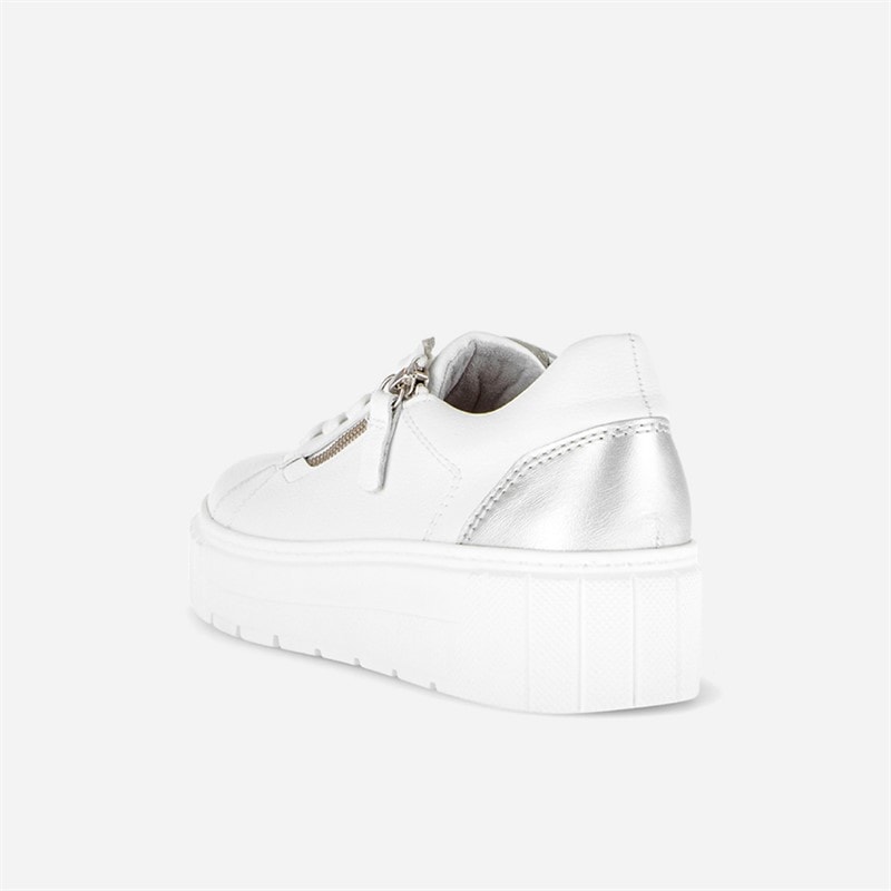 Baskets compensées femmes Blanc/Silver - Image 4