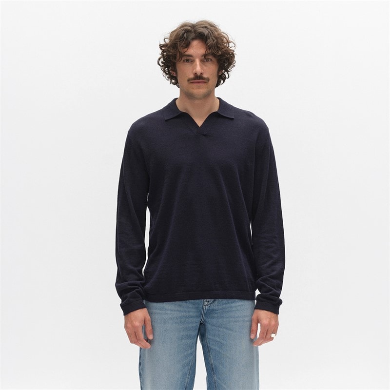 Gabba Herren - Cross Dush Gestrickter Pullover - Marineblau