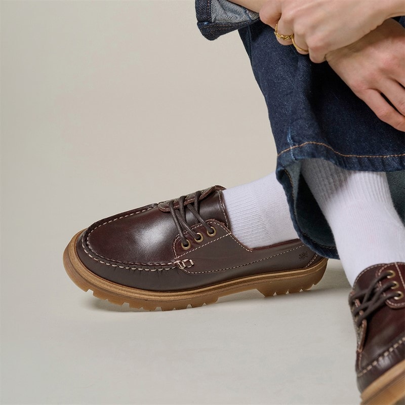Chaussures Claudine femmes Dark Brown Leather - Image 3