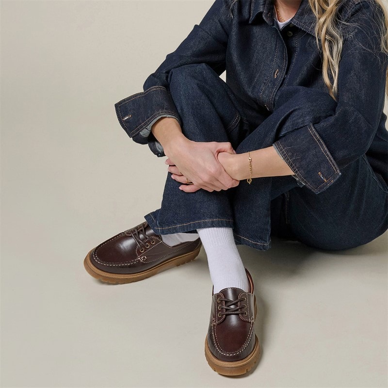 Chaussures Claudine femmes Dark Brown Leather - Image 4