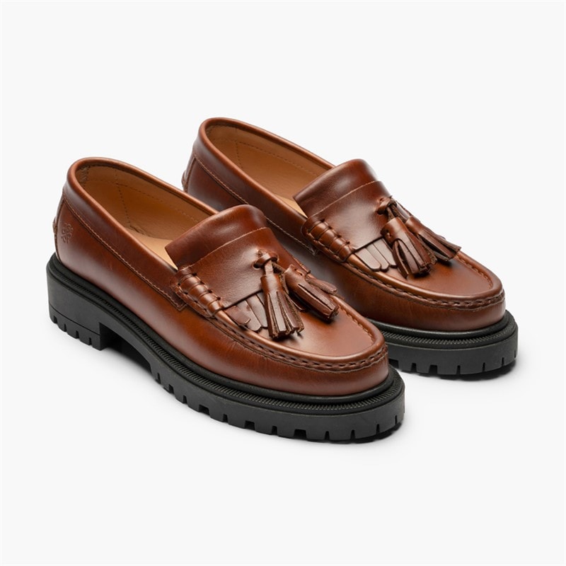 Dames edith loafers Brandy Leather - Afbeelding 1