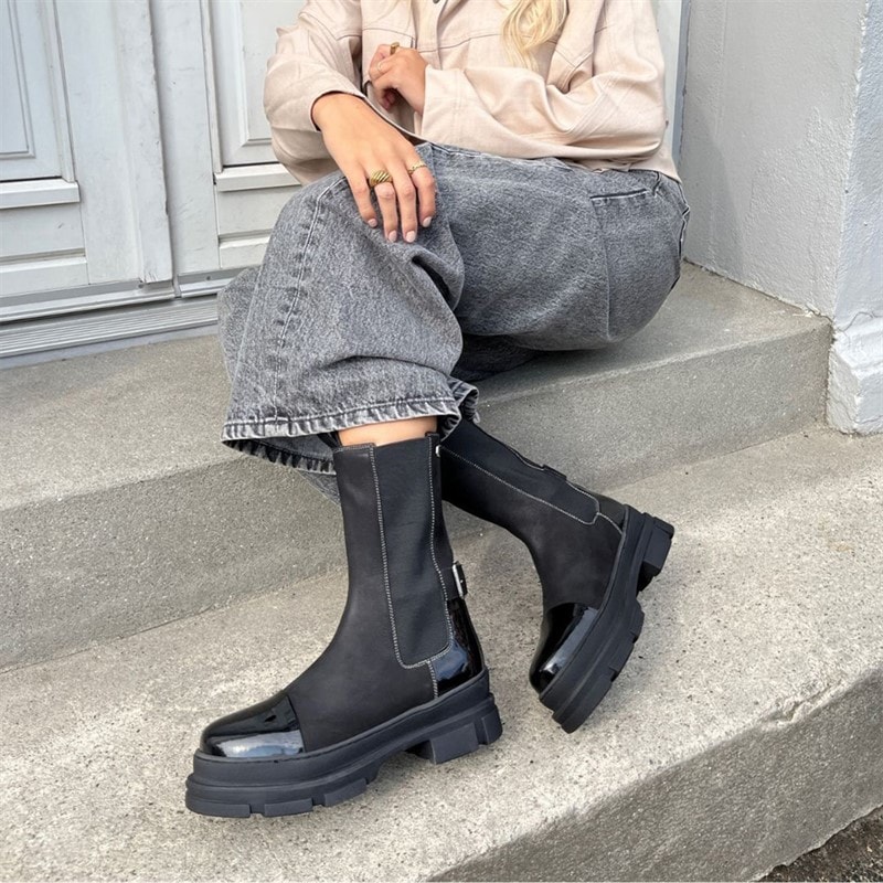 Copenhagen Shoes Dames the belive laarzen - 038 Zwart Patent
