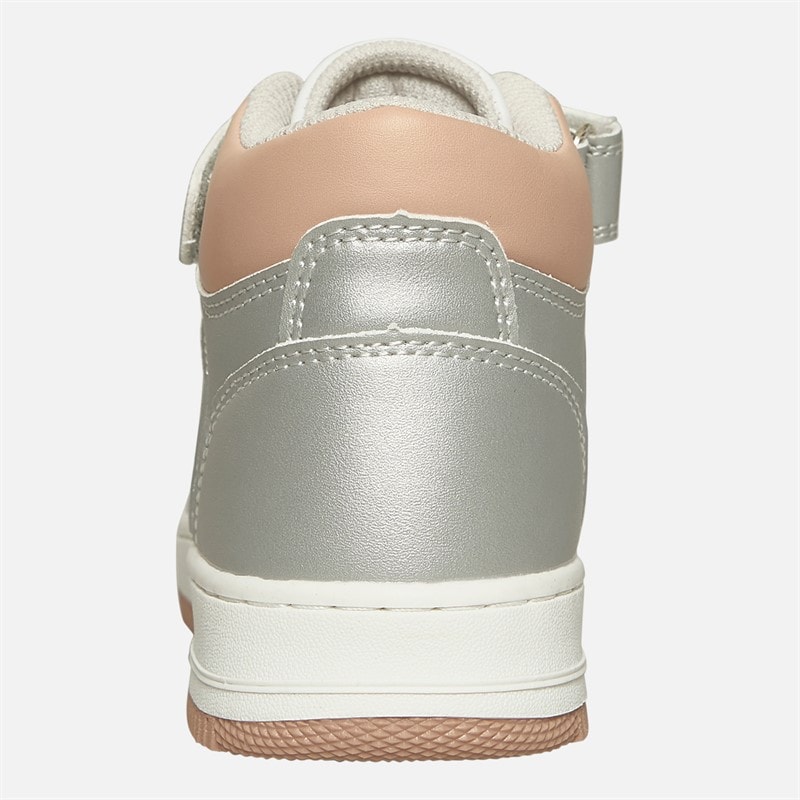 Baskets montantes Boston filles White Silver Rose - Image 3
